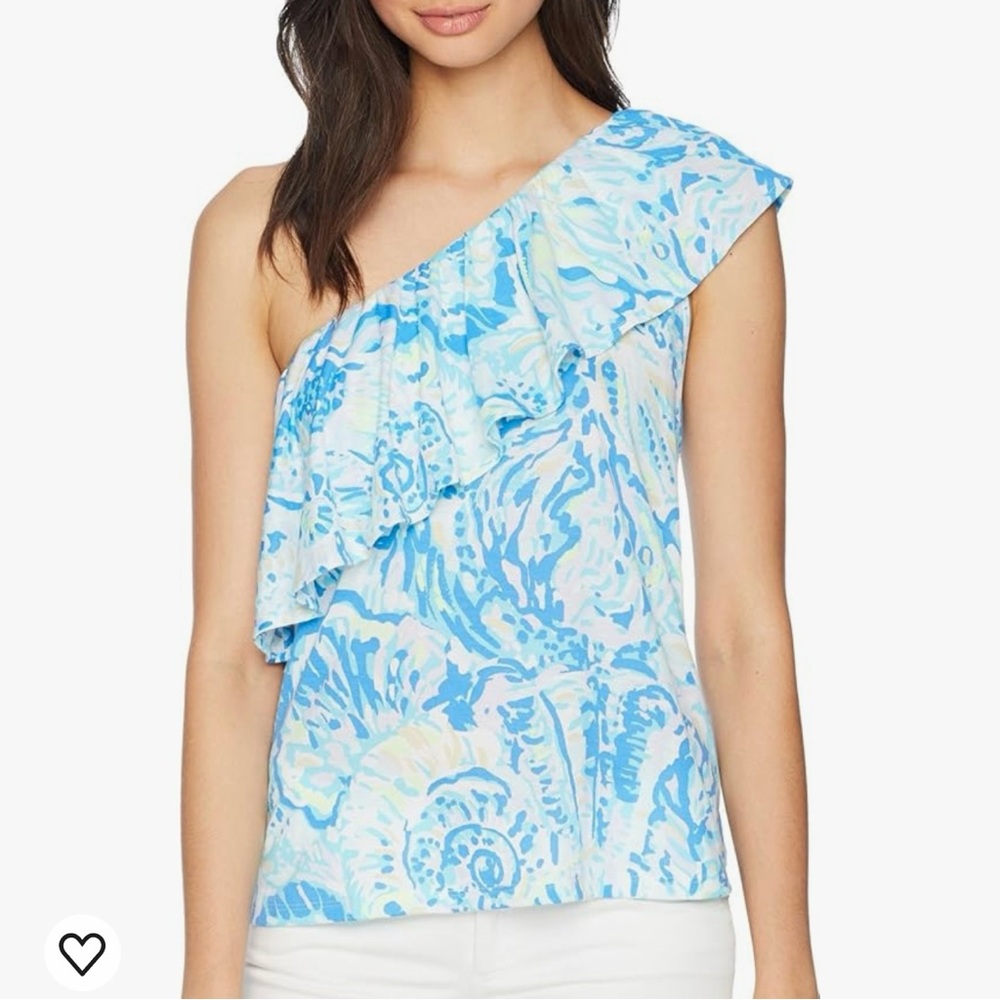 Lilly Pulitzer Women's Matteo Top Bennet Blue Salty Seas Size Small